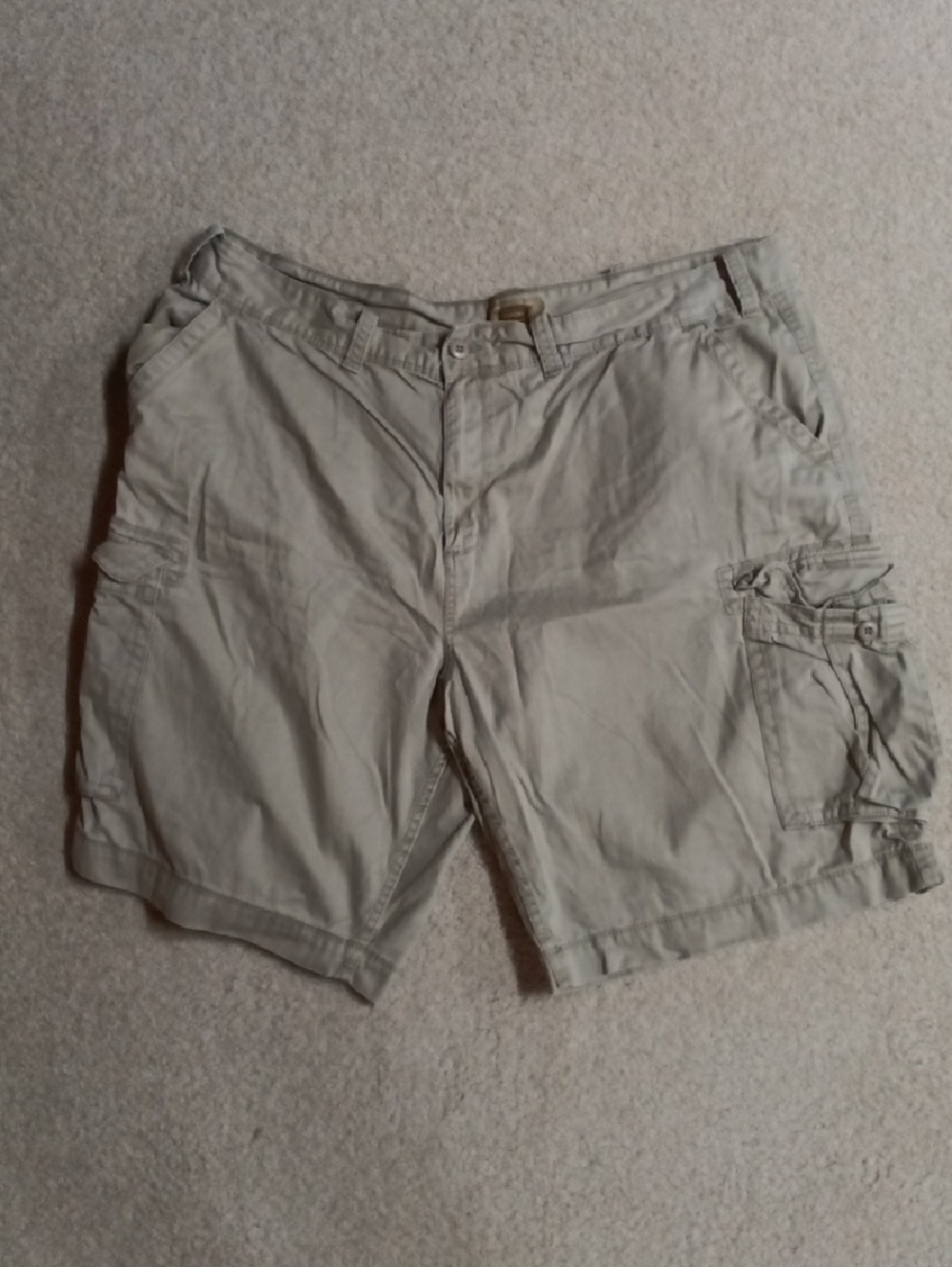 The Foundry Supply Men's Cargo Shorts in Light Khaki - Utility Pocket Design